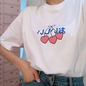 Printed White T Shirt